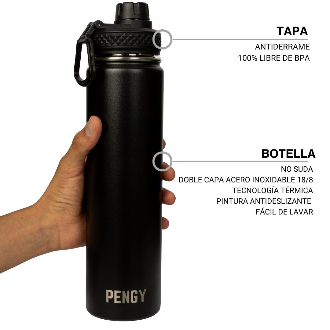 Termo Pengy PRO en Acero Inoxidable - Frío 24hs / Calor 12hs