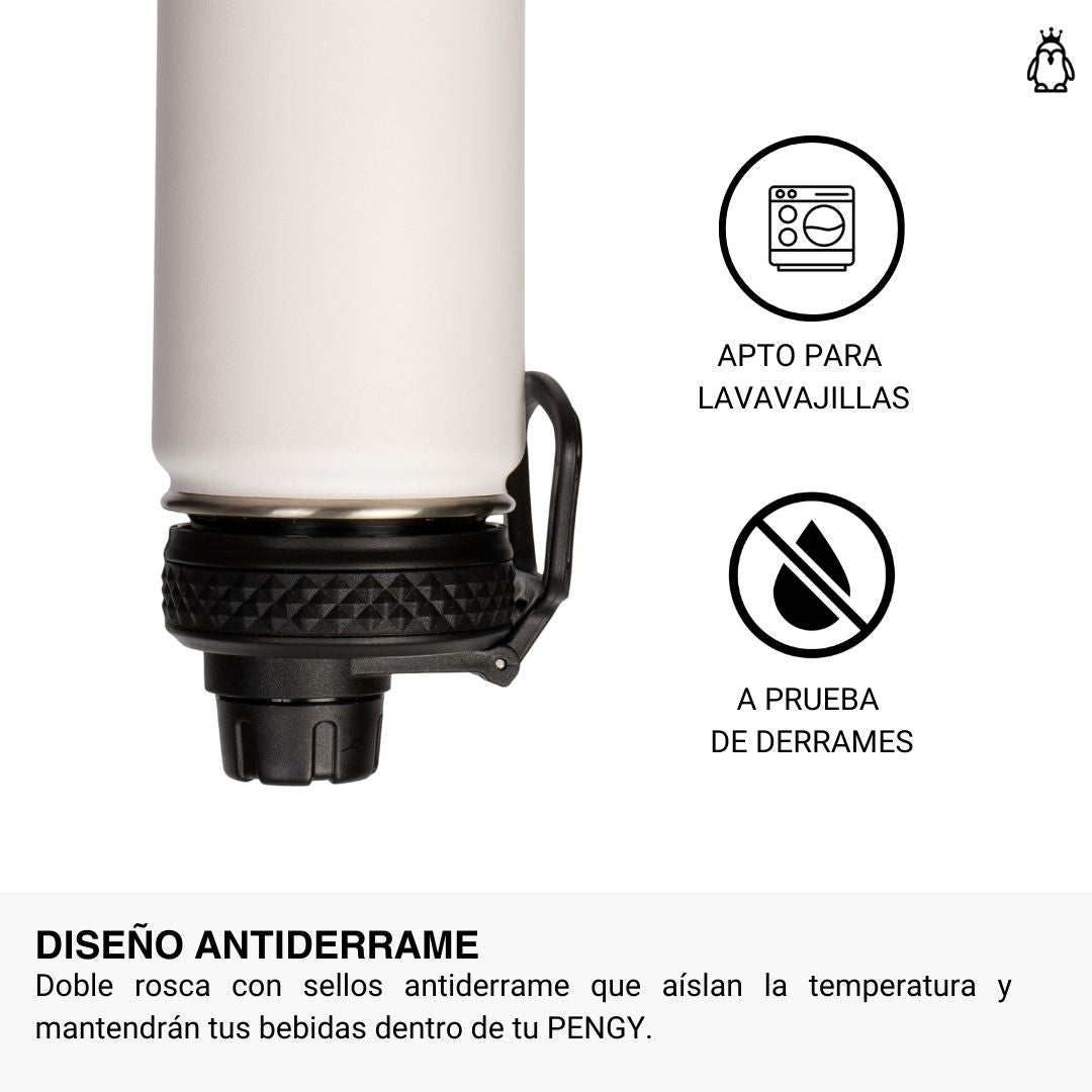 Termo Pengy PRO en Acero Inoxidable - Frío 24hs / Calor 12hs
