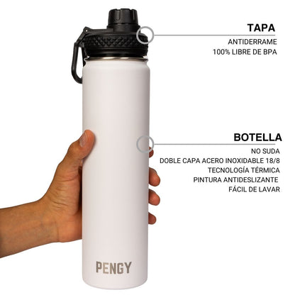Termo Pengy PRO en Acero Inoxidable - Frío 24hs / Calor 12hs