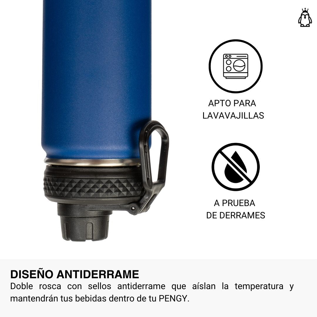 Termo Pengy PRO en Acero Inoxidable - Frío 24hs / Calor 12hs