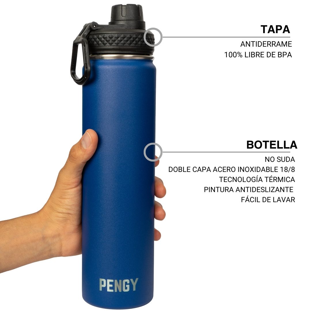 Termo Pengy PRO en Acero Inoxidable - Frío 24hs / Calor 12hs