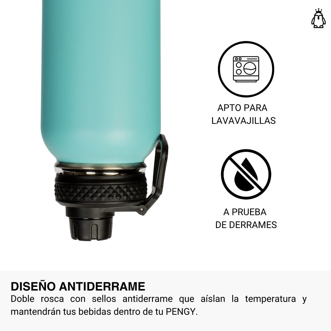 Termo Pengy PRO en Acero Inoxidable - Frío 24hs / Calor 12hs