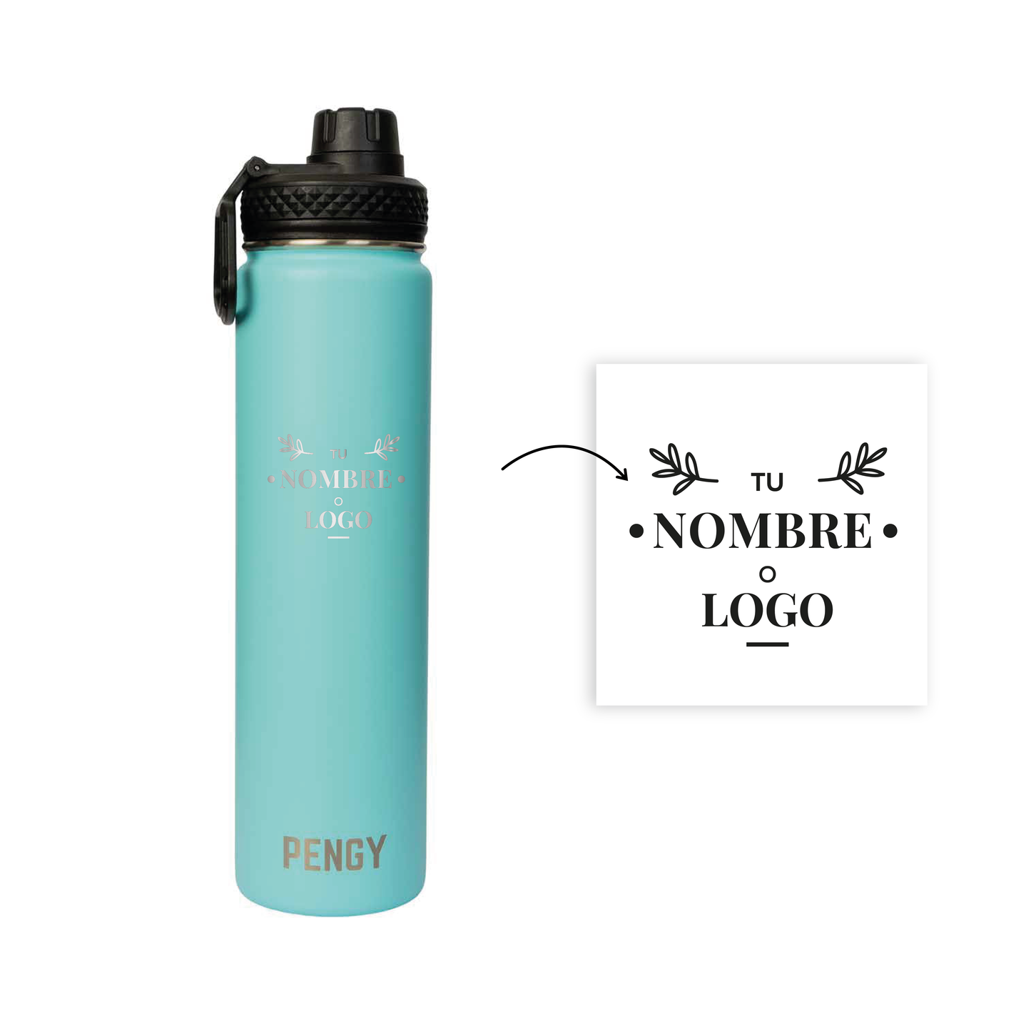 Termo Pengy PRO en Acero Inoxidable PERSONALIZADO  - Frío 24hs / Calor 12hs
