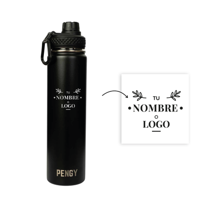 Termo Pengy PRO en Acero Inoxidable PERSONALIZADO  - Frío 24hs / Calor 12hs