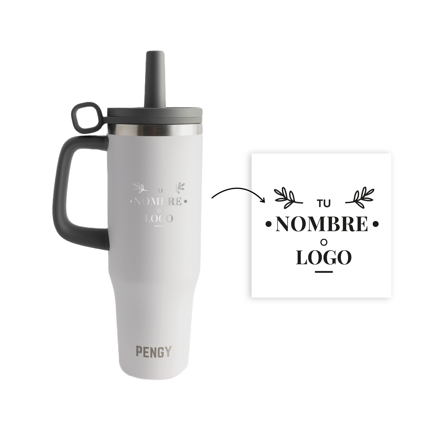 Termo PENGY CUP en acero inoxidable 1.2 Lts - PERSONALIZADO