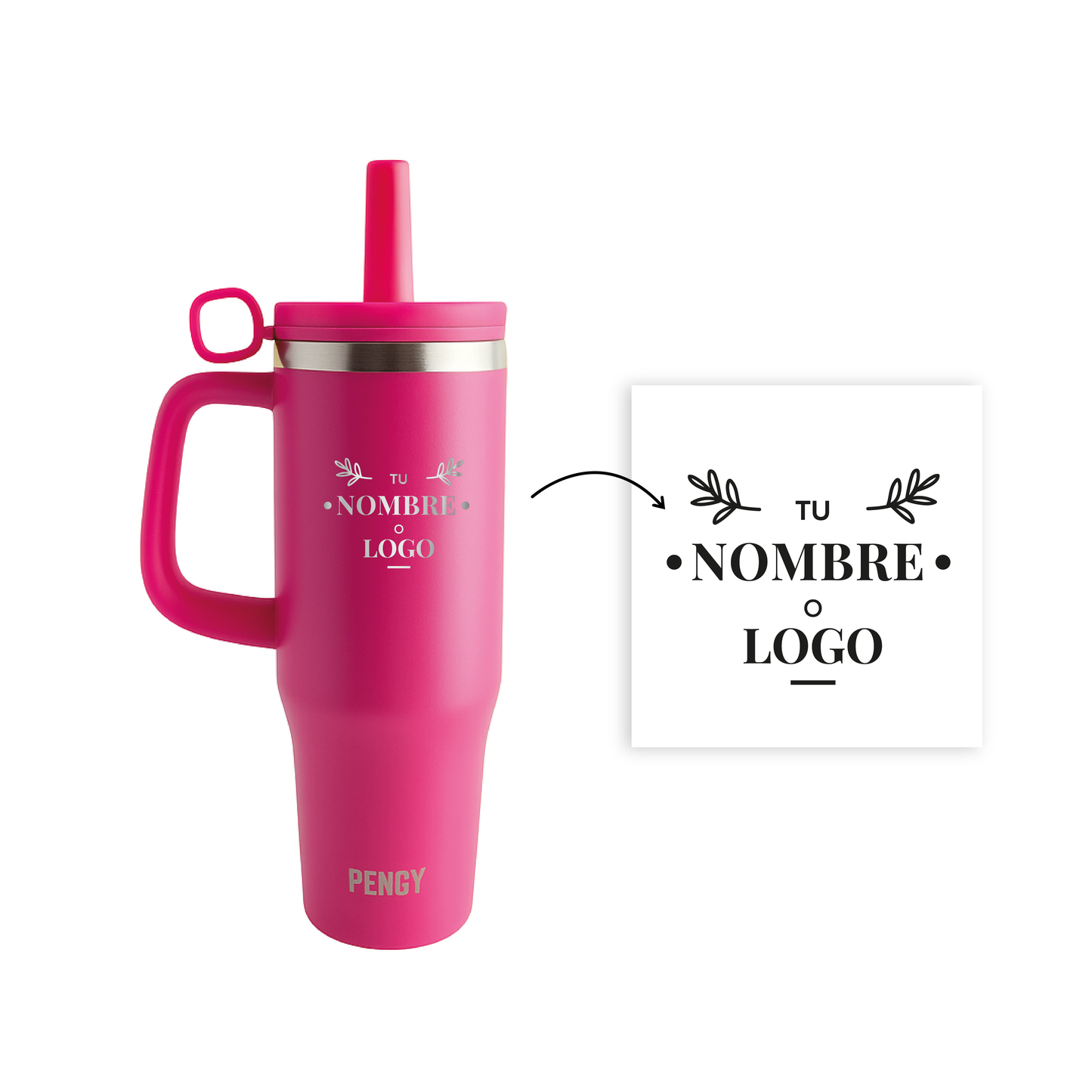 Termo PENGY CUP en acero inoxidable 1.2 Lts - PERSONALIZADO
