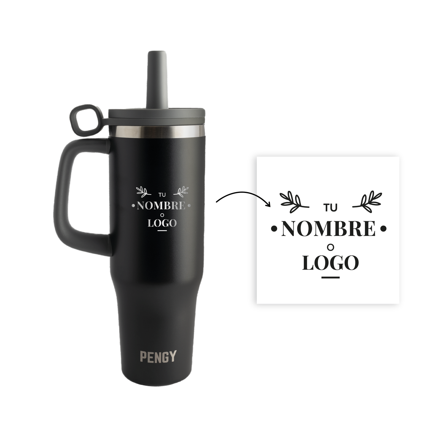 Termo PENGY CUP en acero inoxidable 1.2 Lts - PERSONALIZADO