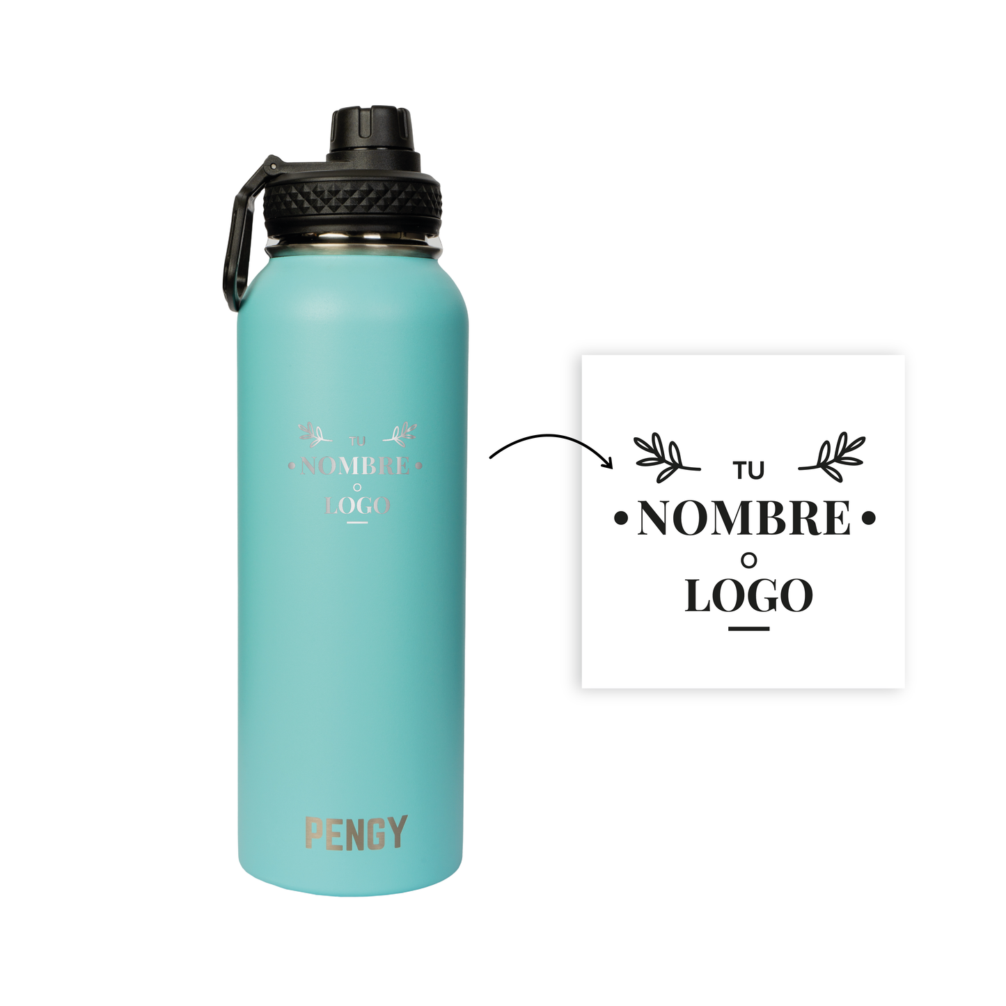 Termo Pengy PRO en Acero Inoxidable PERSONALIZADO  - Frío 24hs / Calor 12hs
