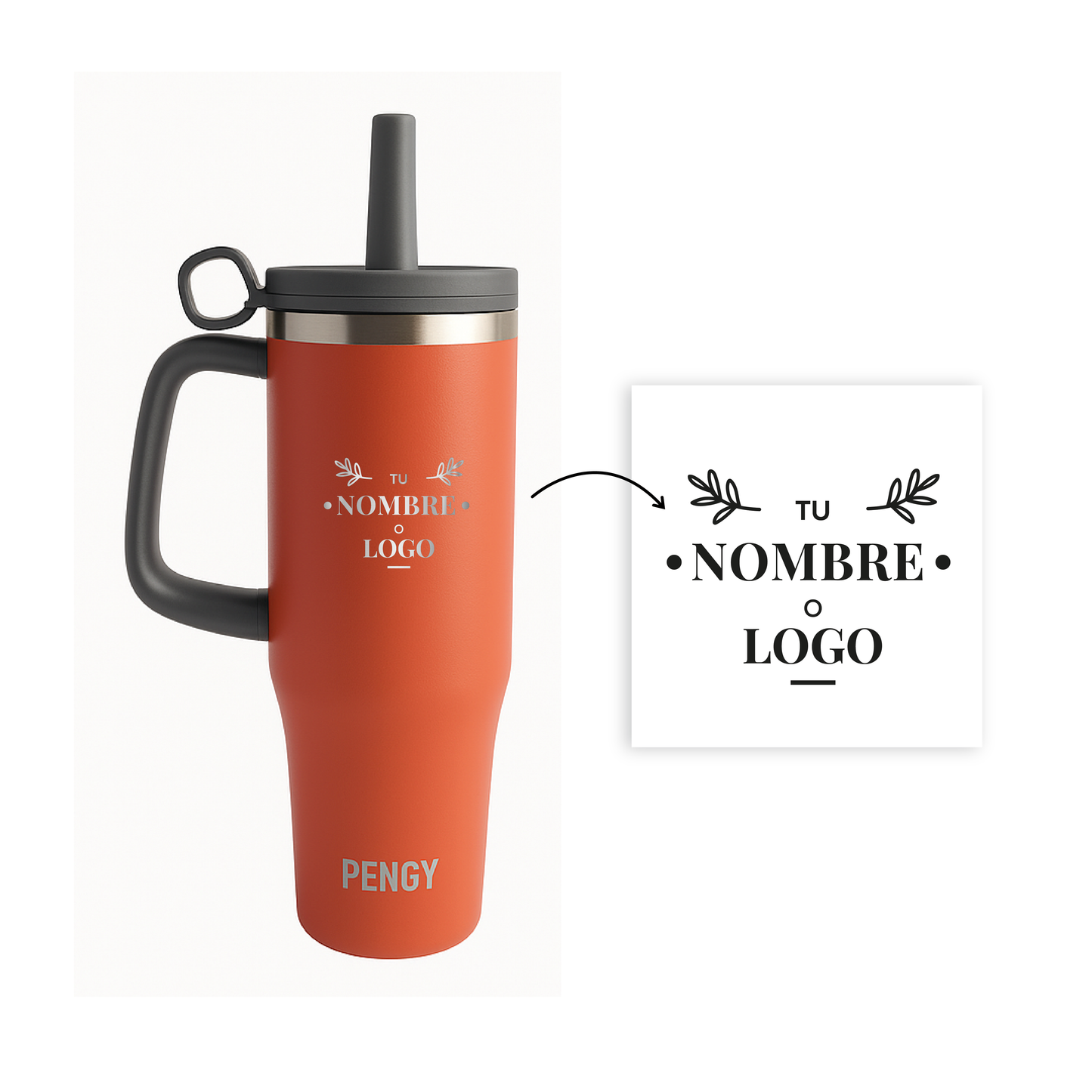 Termo PENGY CUP en acero inoxidable 1.2 Lts - PERSONALIZADO