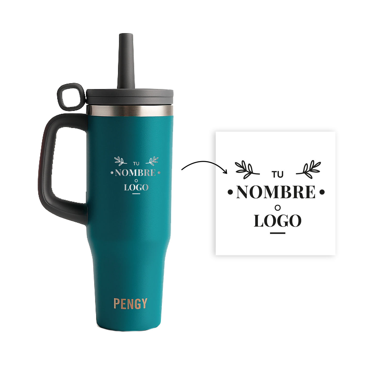 Termo PENGY CUP en acero inoxidable 1.2 Lts - PERSONALIZADO