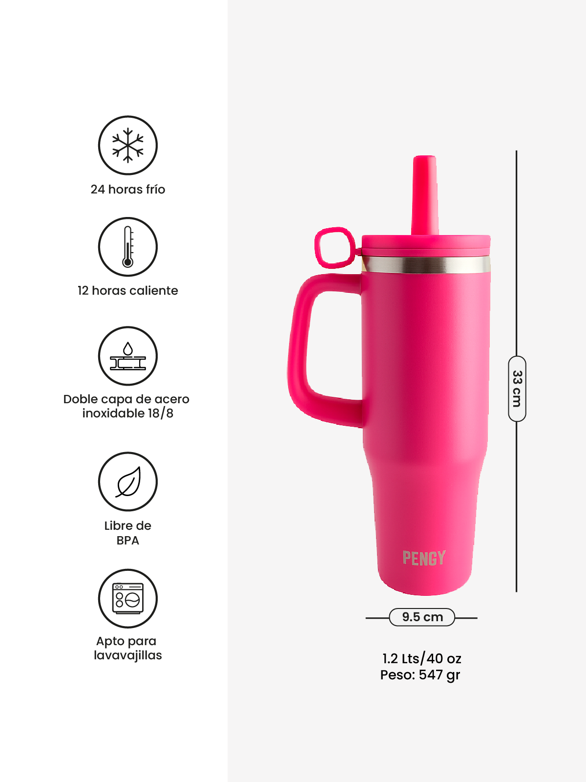 Image of Termo PENGY CUP 1.2 Lts con Tapa Antiderrame