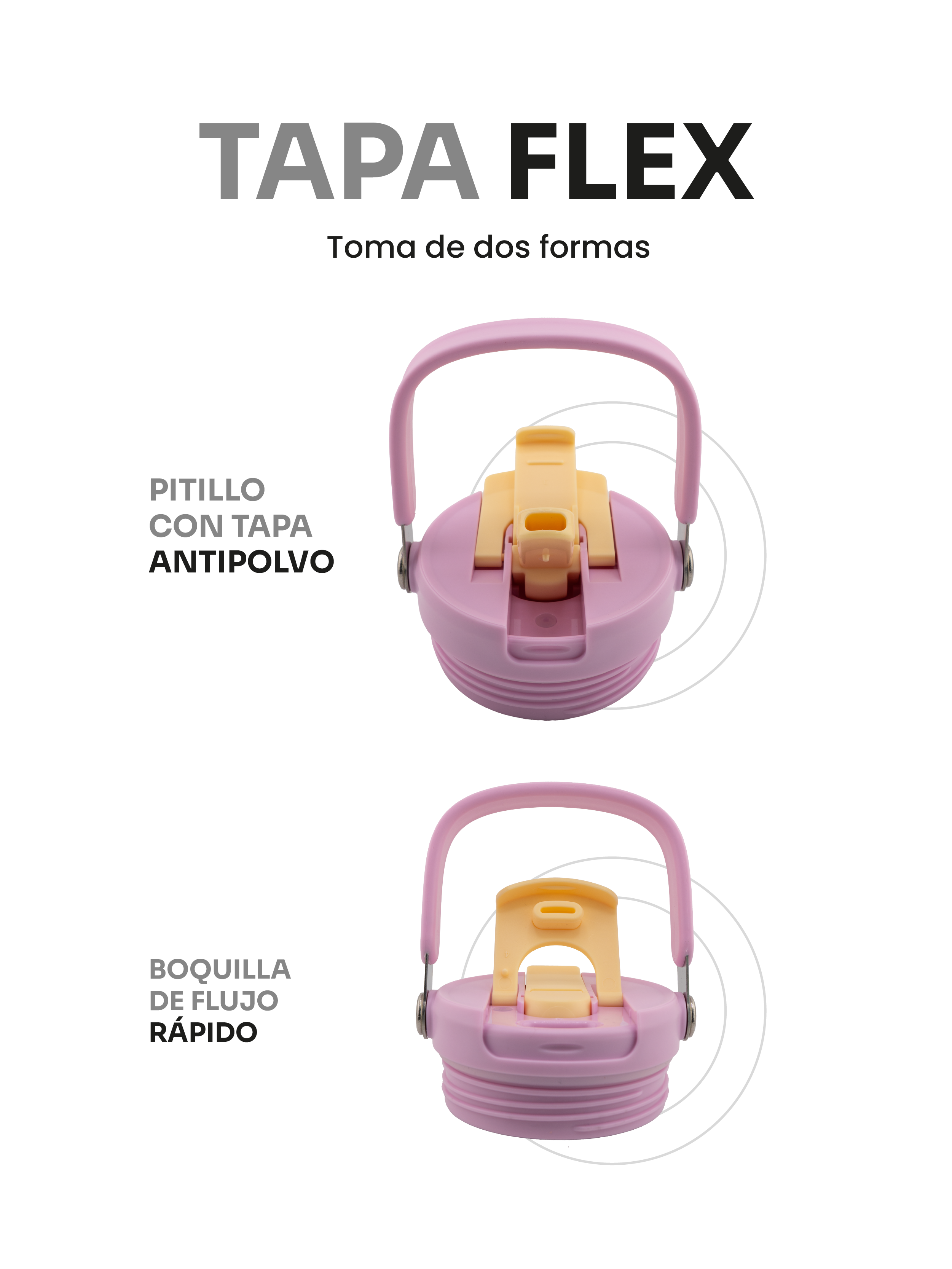 Image of Termo PENGY CUP Flex con Tapa Móvil Doble Función