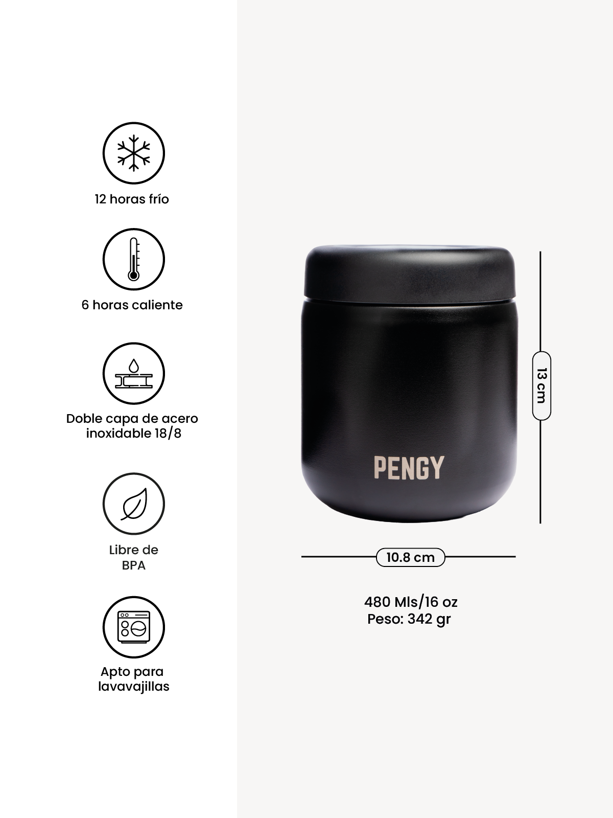 PENGY Food Jar - Termo Para Snacks