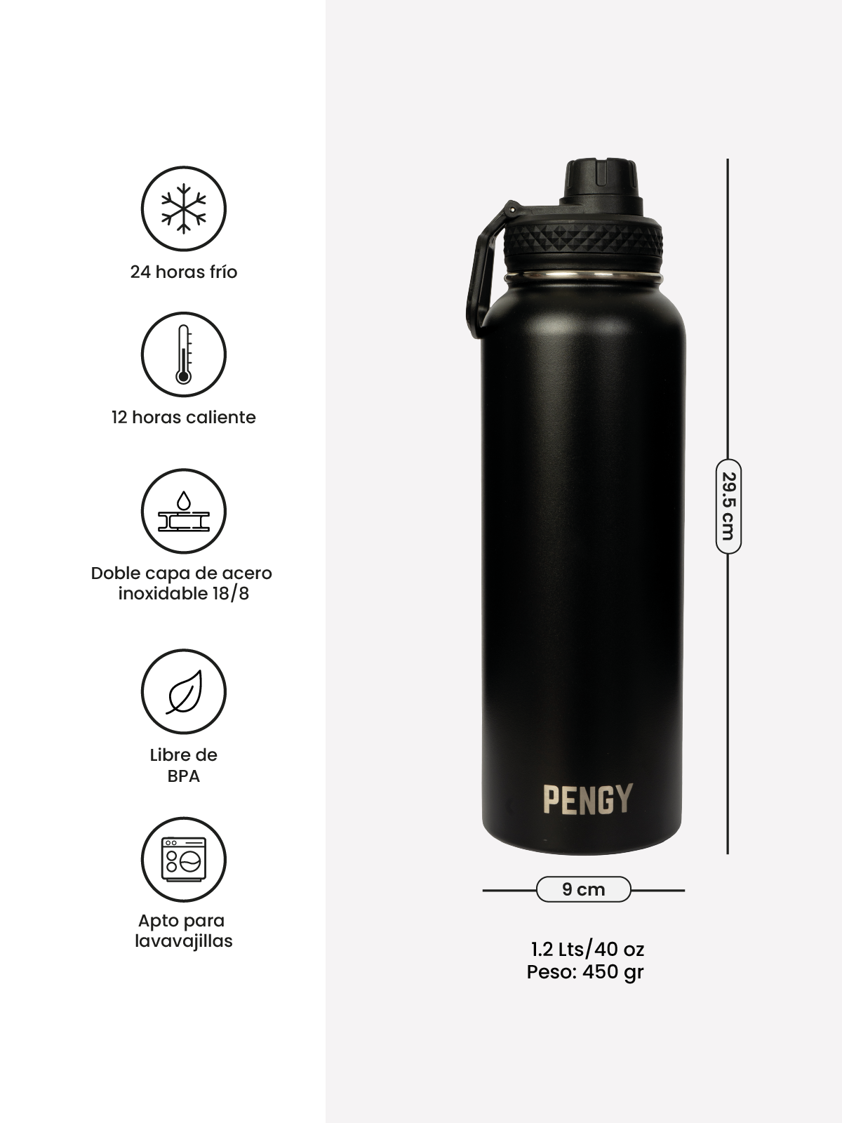 Termo Pengy PRO con Agarre Móvil