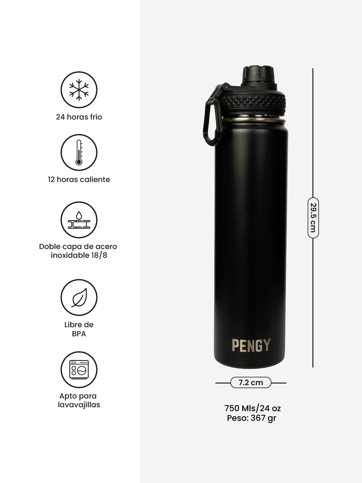 Termo Pengy PRO con Agarre Móvil
