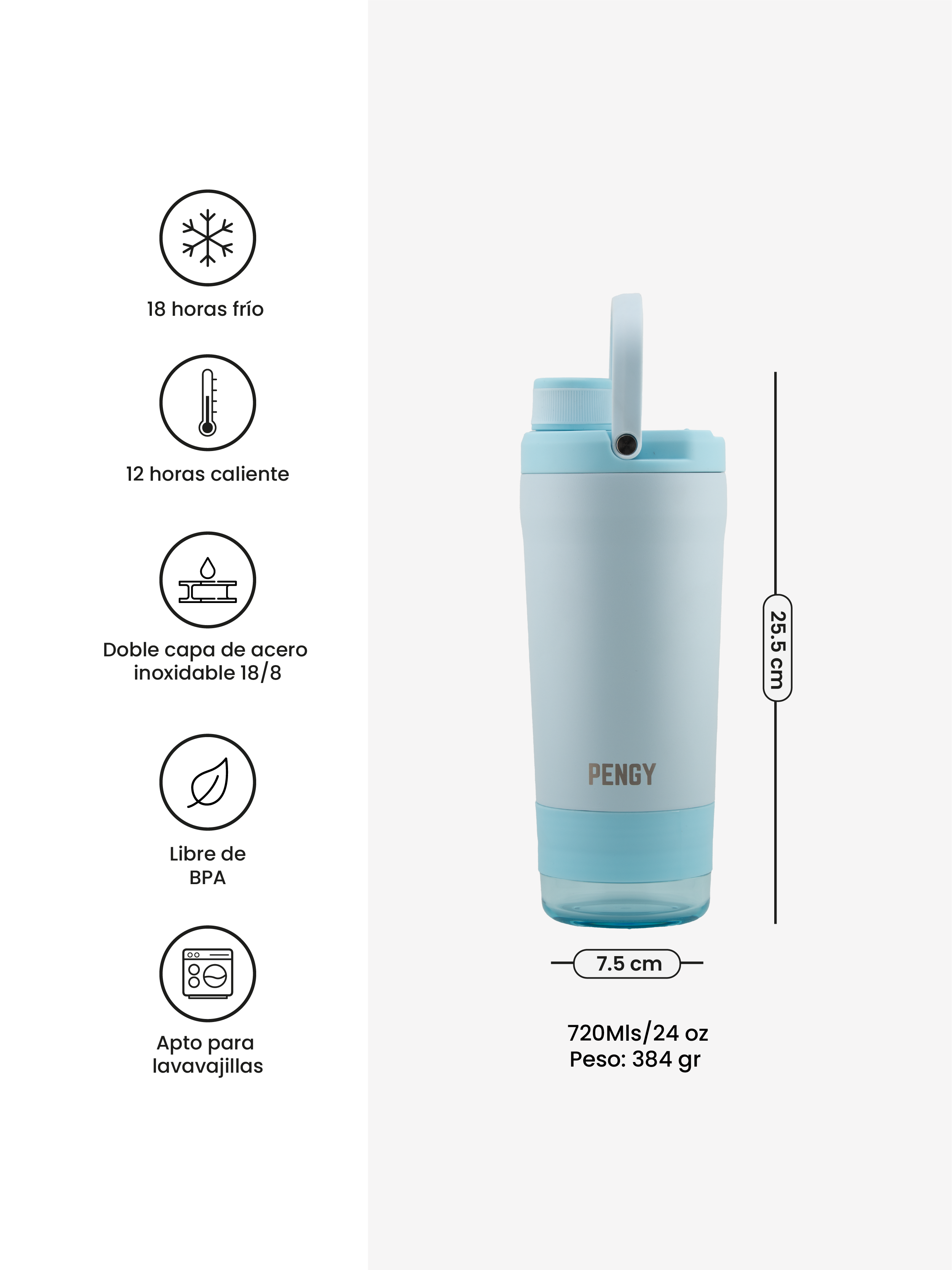 Image of PENGY Shaker - Botella Mezcladora Para Gimnasio