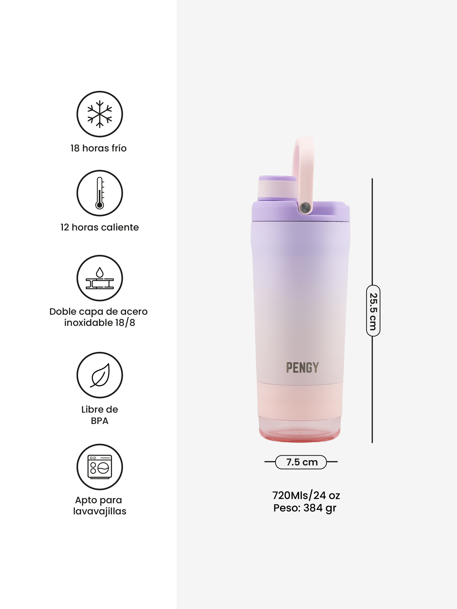 PENGY Shaker - Botella Mezcladora Para Gimnasio