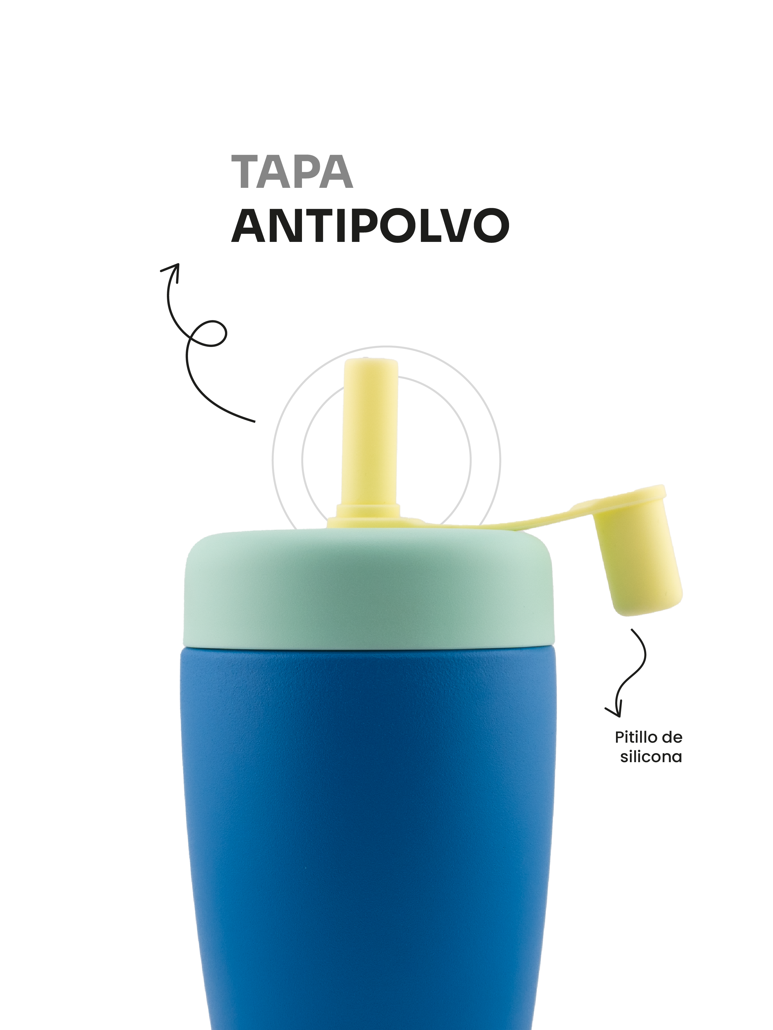Image of PENGY SIP - Vaso con pitillo de silicona