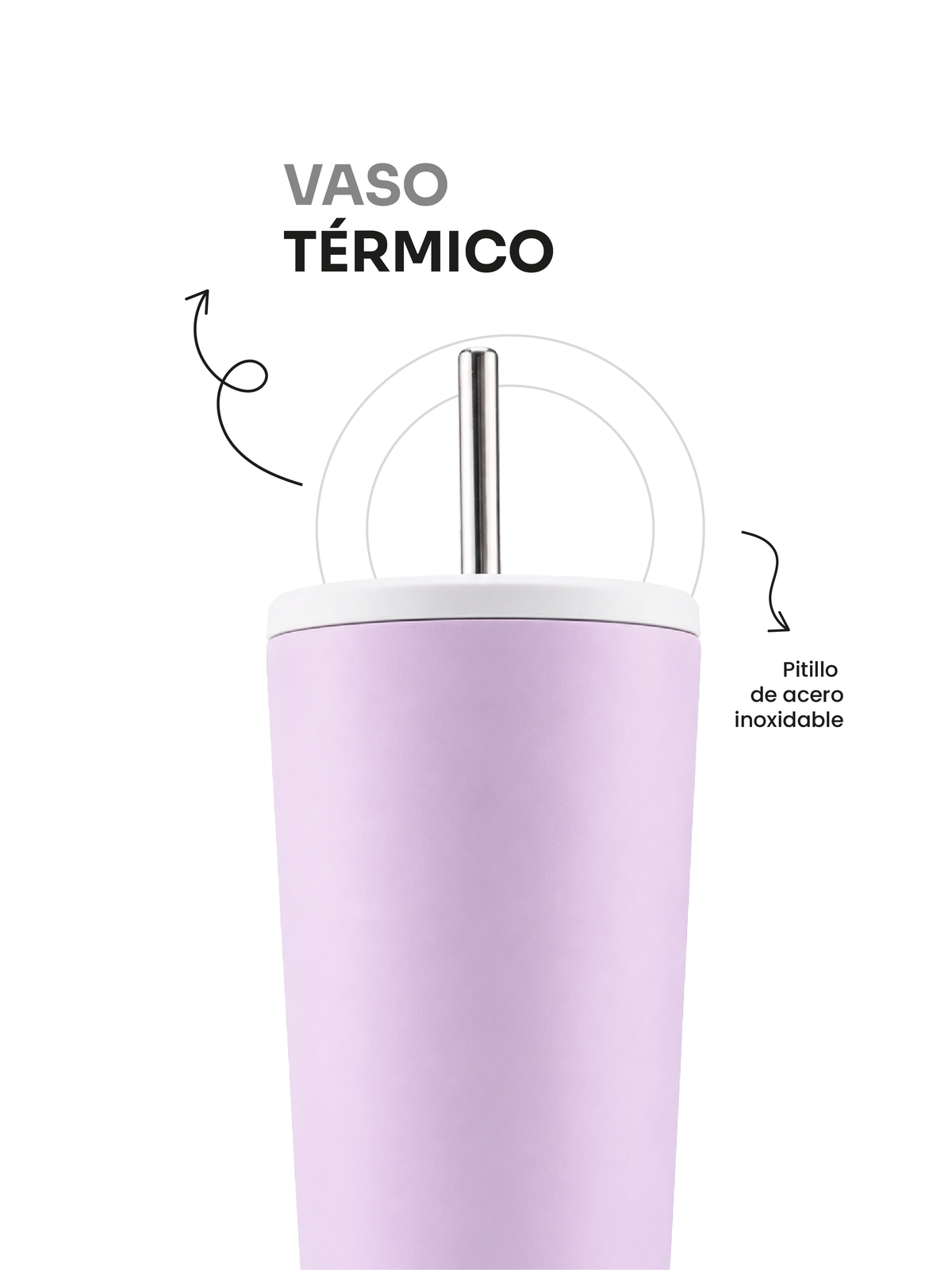 PENGY Tumbler - Termo Vaso con Pitillo