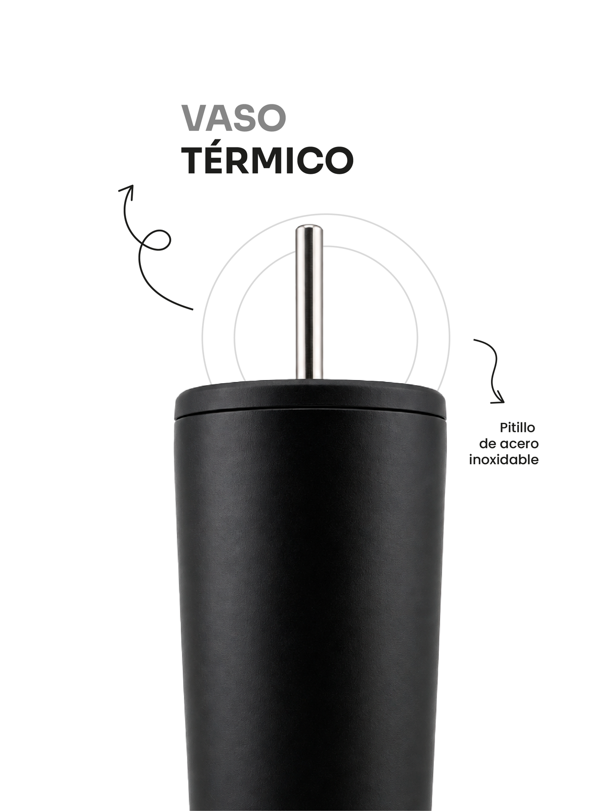 PENGY Tumbler - Termo Vaso con Pitillo